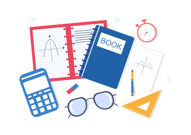 Mathematics equipment  Illustration