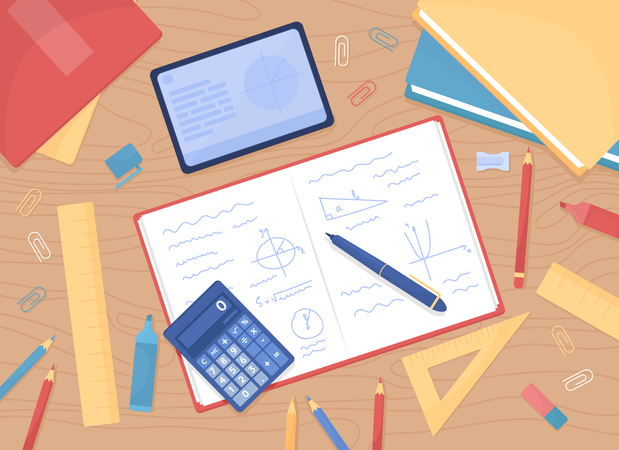 Mathematics homework  Illustration