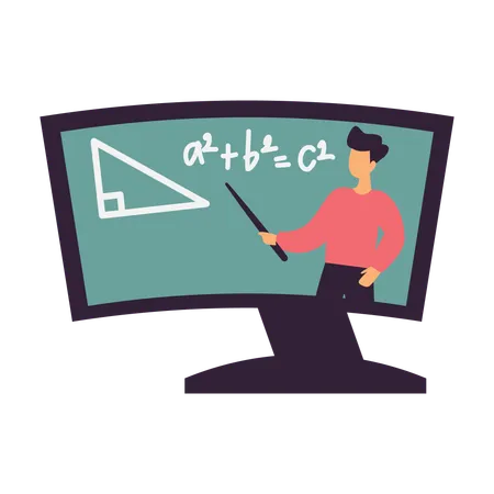 Mathematics online learning  Illustration
