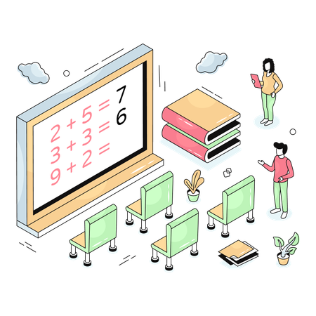 Mathe lernen  Illustration