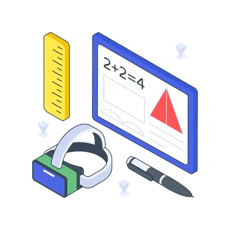 Mathematik lernen mit AR  Illustration