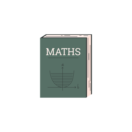 Mathematiker-Lehrbuch  Illustration