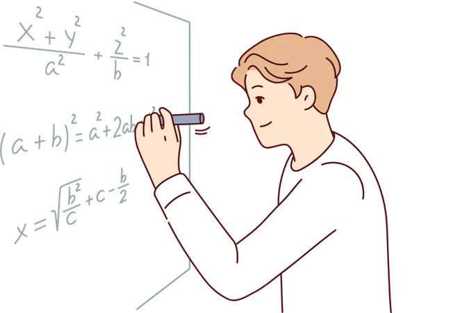 Maths teacher  Illustration
