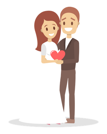 Pareja matrimonial  Ilustración