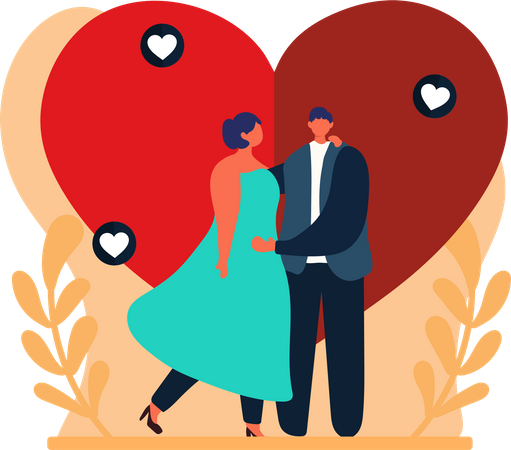 Pareja matrimonial  Ilustración