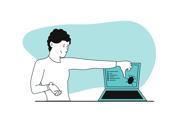 Mauvais développement d'application  Illustration