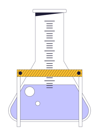 Measuring flax with liquid  Illustration