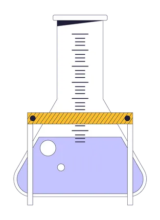 Measuring flax with liquid  Illustration