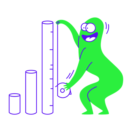 Measuring growth chart  Illustration