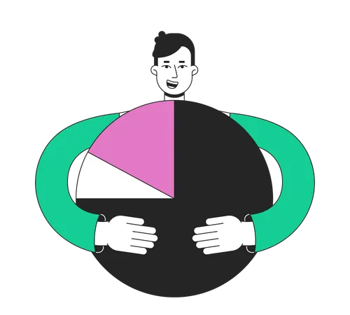 Measuring startup progress using data analysis Illustration