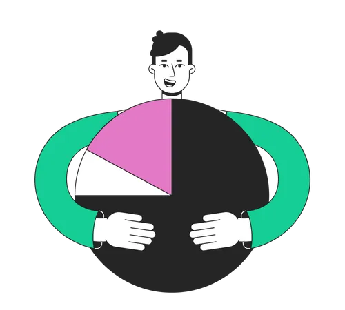 Measuring startup progress using data analysis  Illustration