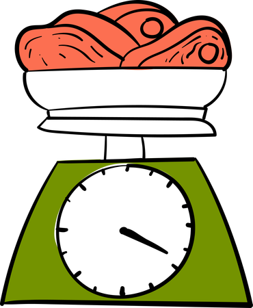 Meat scales  Illustration
