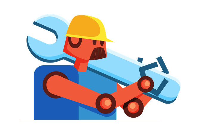 Mechanic Bot Illustration