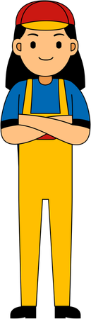 Mechanic standing in pose  Illustration