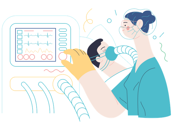 Mechanical ventilation  Illustration