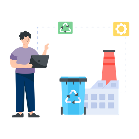 Mechanisches Recycling  Illustration