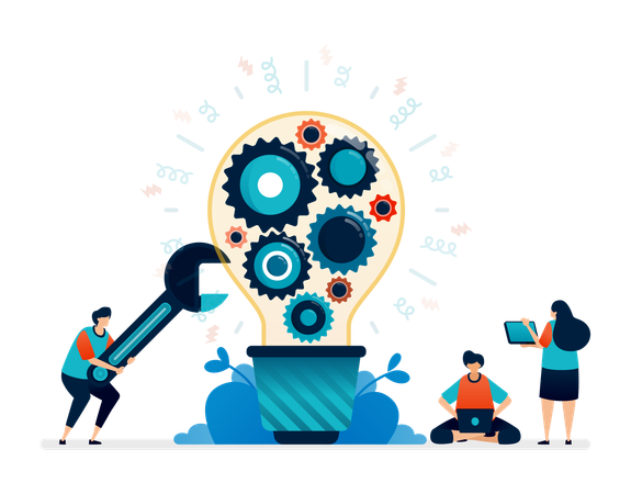 Mechanisms And Engineering In Getting And Developing Ideas  Illustration