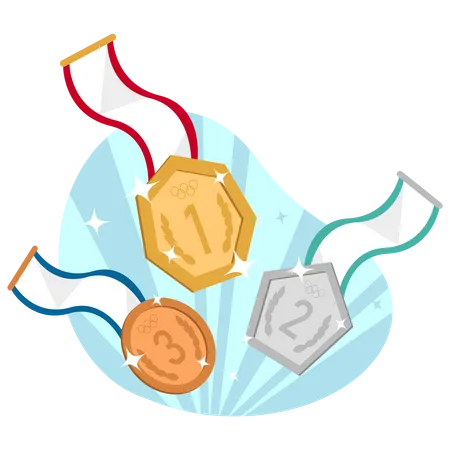 Medalha olímpica  Ilustração