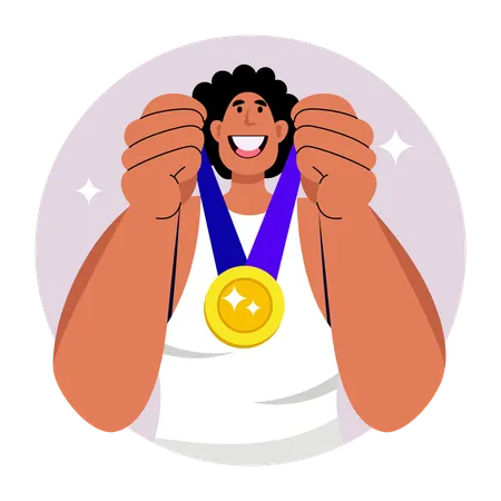 Medalla de ganador olímpico  Ilustración