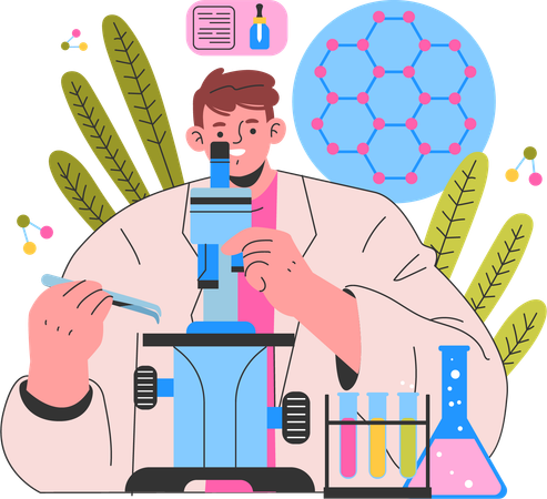 Médecin de la peau effectuant un test cutané  Illustration