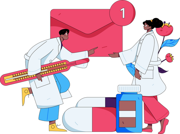 Médecin donnant des conseils  Illustration