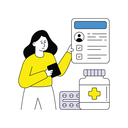 Médecin donnant des médicaments  Illustration