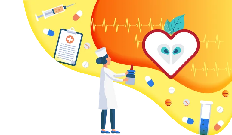 Médecin donnant des médicaments  Illustration