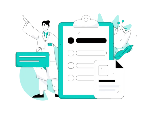 Médecin donnant une ordonnance  Illustration