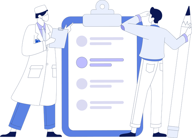 Médecin donnant une ordonnance  Illustration