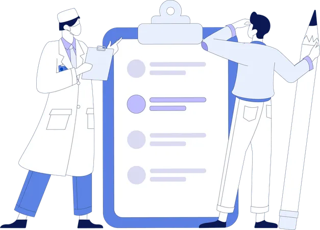 Médecin donnant une ordonnance  Illustration