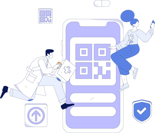 Médecin donnant une ordonnance  Illustration