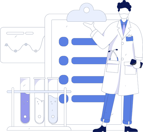 Médecin donnant une ordonnance  Illustration