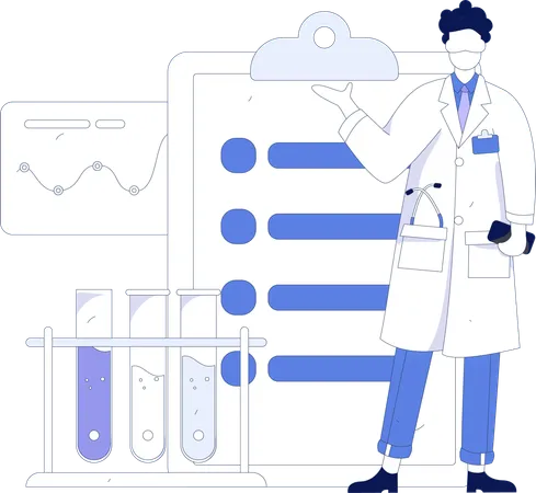 Médecin donnant une ordonnance  Illustration