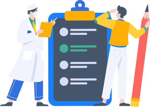 Médecin donnant une ordonnance  Illustration