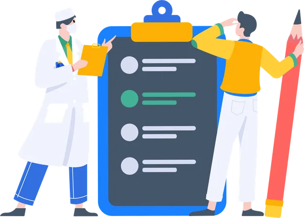 Médecin donnant une ordonnance  Illustration