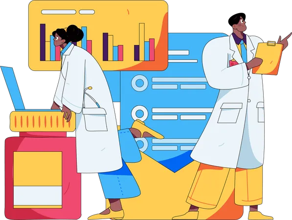 Médecin donnant une ordonnance  Illustration