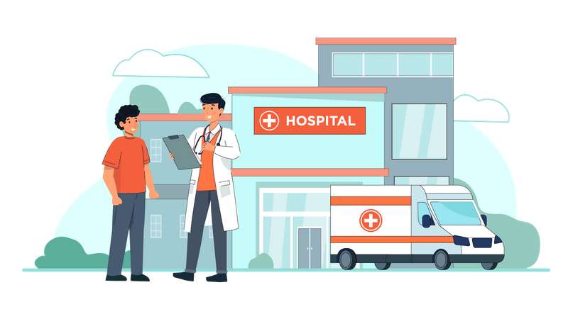 Médecin donnant une ordonnance  Illustration