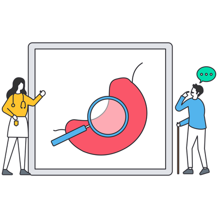 Médecin effectuant une analyse de santé  Illustration