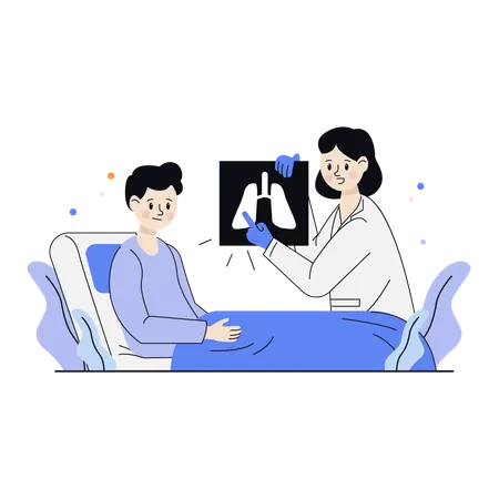 Médecin effectuant une consultation médicale  Illustration
