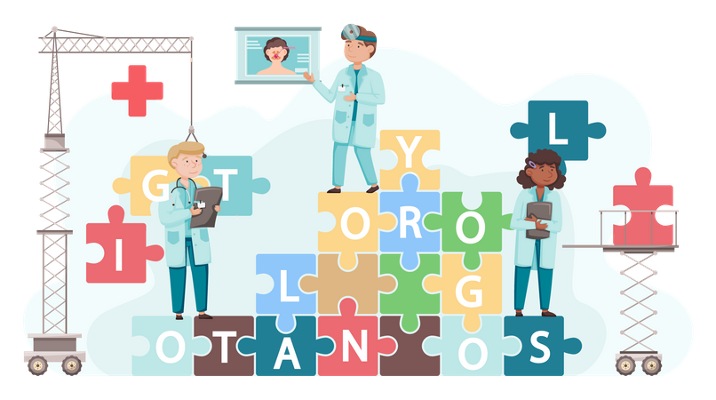 Médecin en otologie avec patient  Illustration