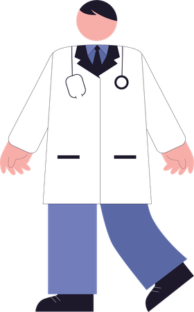 Médecin marchant  Illustration