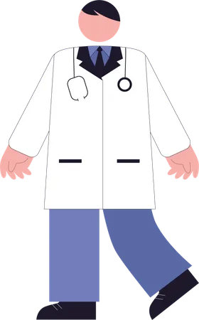 Médecin marchant  Illustration