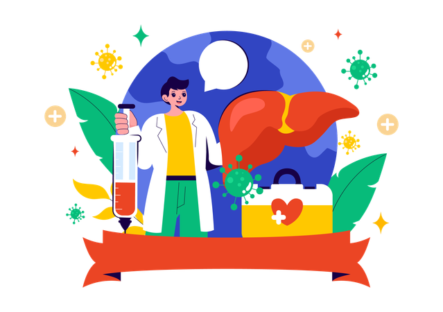 Un médecin parle de la Journée mondiale contre l'hépatite  Illustration