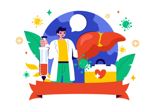 Un médecin parle de la Journée mondiale contre l'hépatite  Illustration