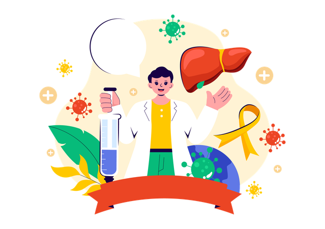 Un médecin parle de la Journée mondiale contre l'hépatite  Illustration