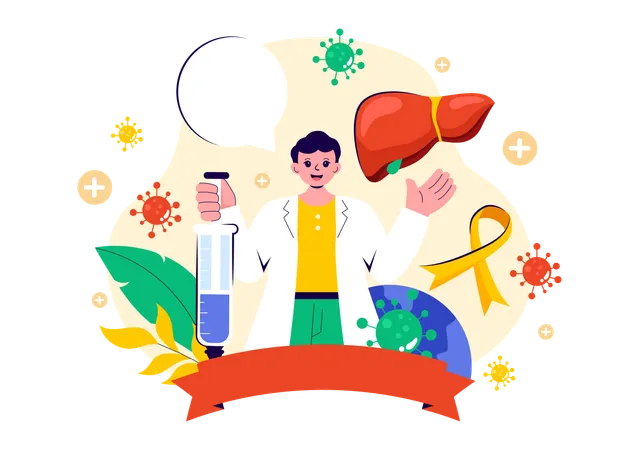 Un médecin parle de la Journée mondiale contre l'hépatite  Illustration