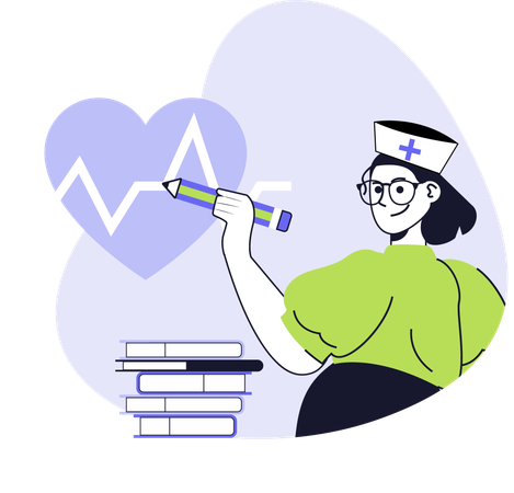 Un médecin parle de santé cardiaque  Illustration