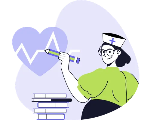 Un médecin parle de santé cardiaque  Illustration