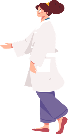 Médecin portant une blouse de laboratoire  Illustration