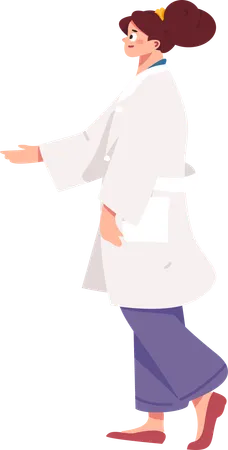 Médecin portant une blouse de laboratoire  Illustration